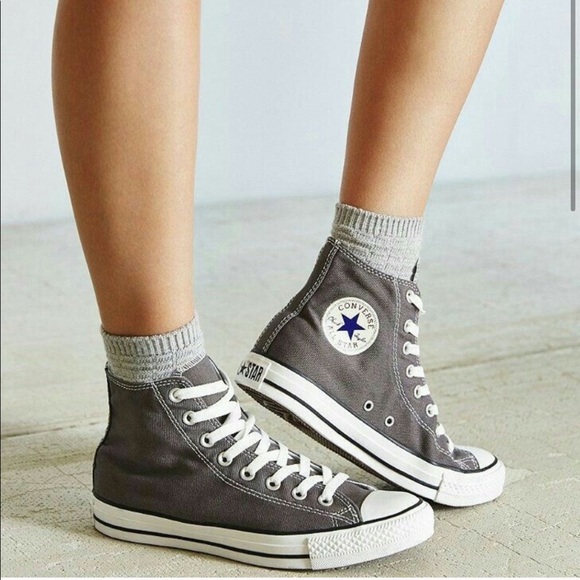 charcoal high top converse